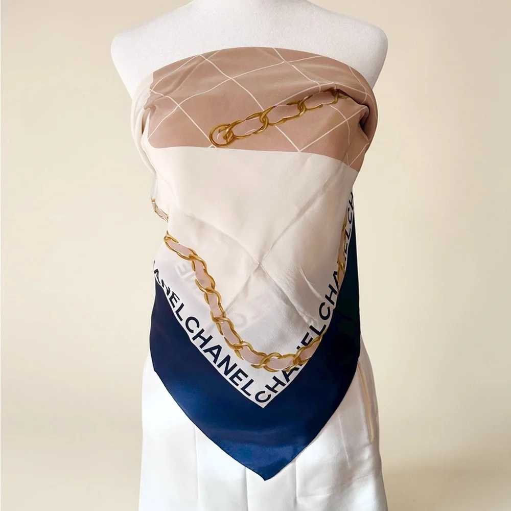 Chanel Silk Scarf Excellent